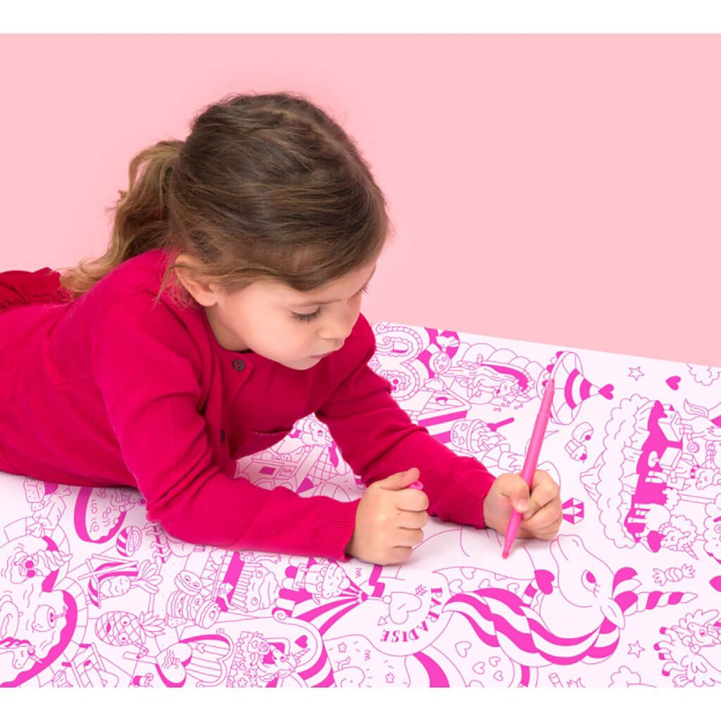 Omy Design Giant Frameable Coloring Poster Unicorn