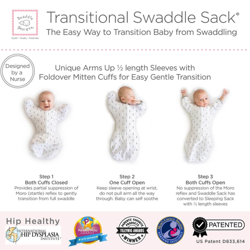 Transitional Swaddle Sack Sterling Polka Dots