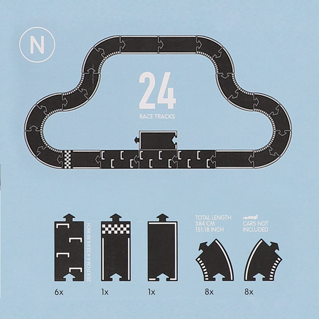 Grand Prix Road Set 24 Pieces