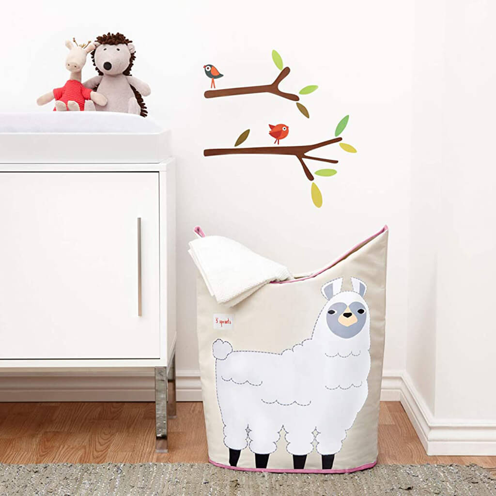 Laundry Hamper Llama White