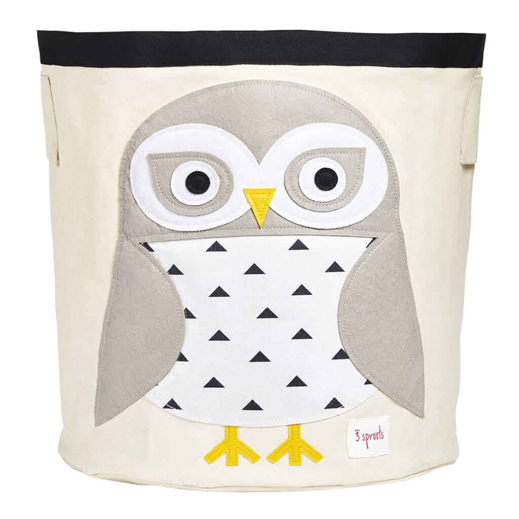 Storage Bin Snowy Owl White