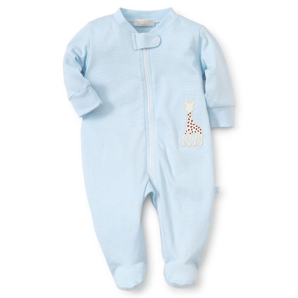 Kissy Kissy Stripes Footie Sophie la Girafe Blue