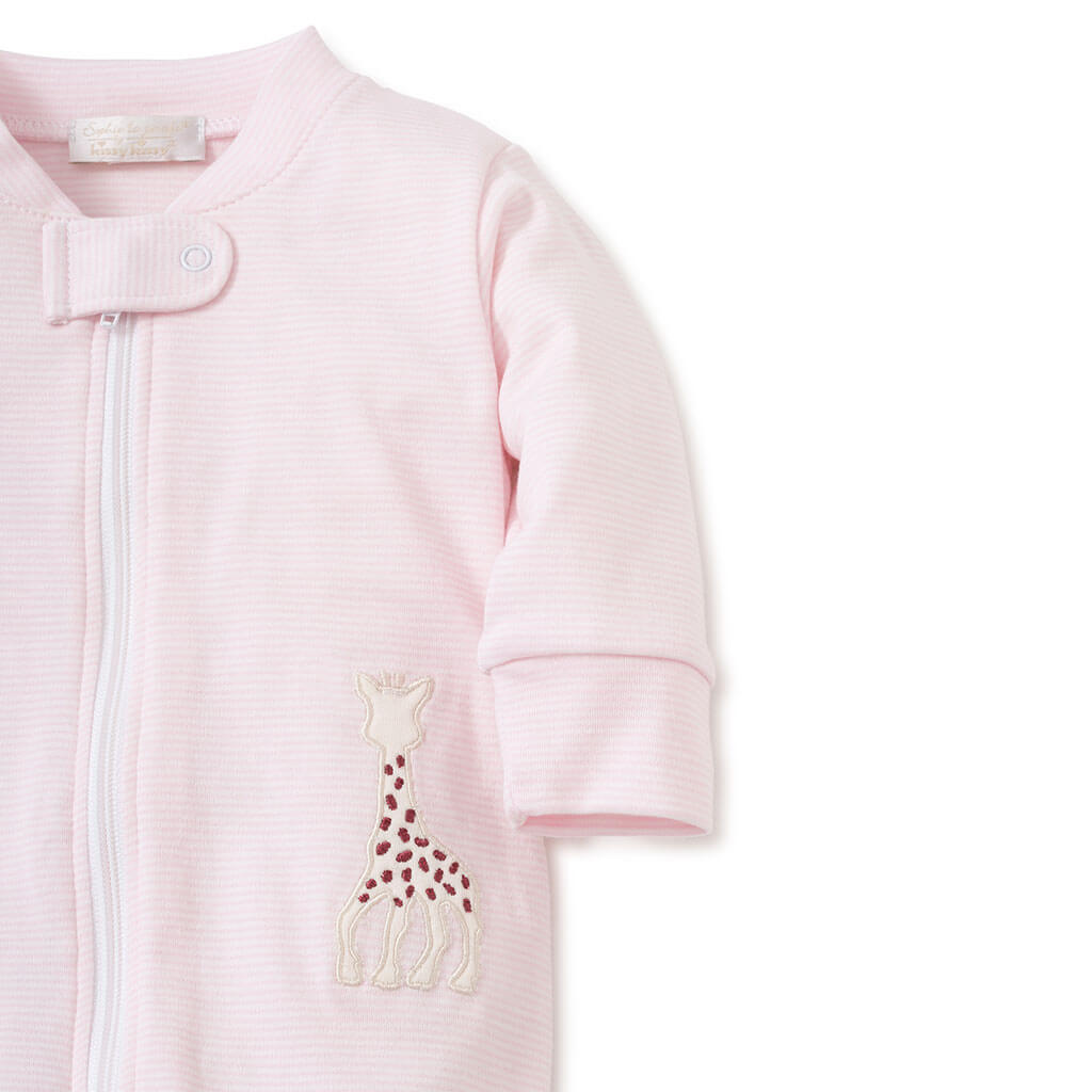 Kissy Kissy Stripes Footie Sophie la Girafe Pink