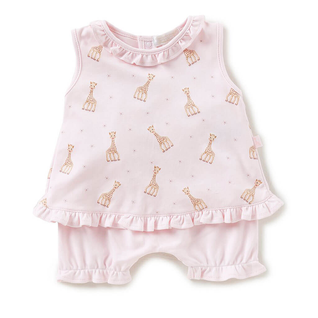 Kissy Kissy Print Sunsuit Sophie La Girafe