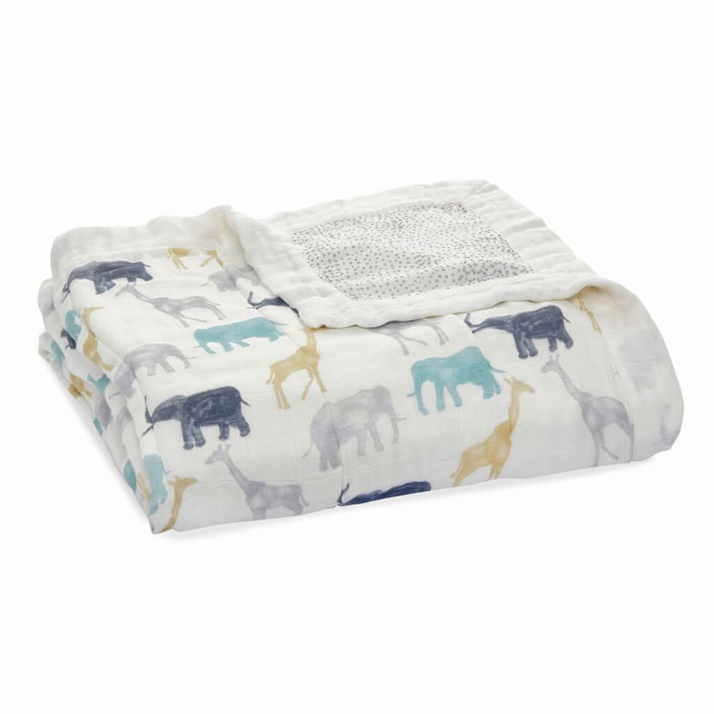 Dream Blanket Bamboo Expedition Elephants Giraffes