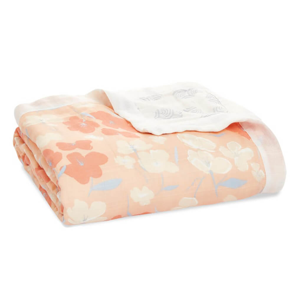 Bamboo Dream Blanket Koi Pond Cherry Blossoms