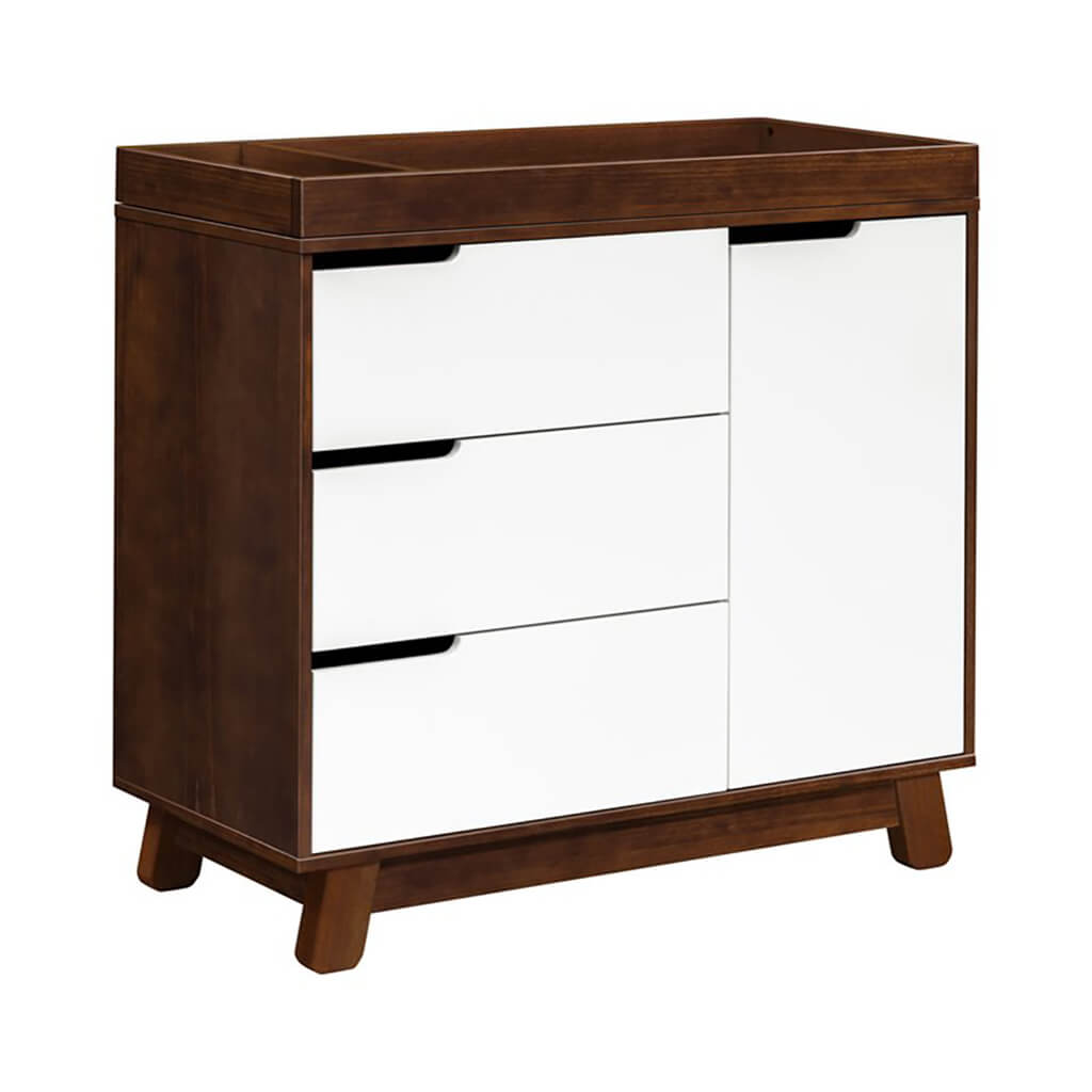 Hudson 3 Drawer Changer Dresser Espresso White