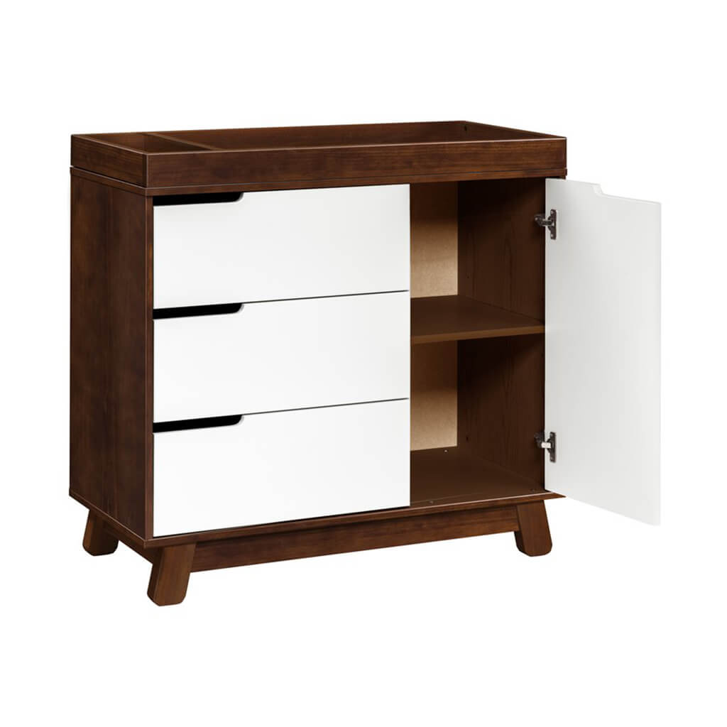 Hudson 3 Drawer Changer Dresser Espresso White