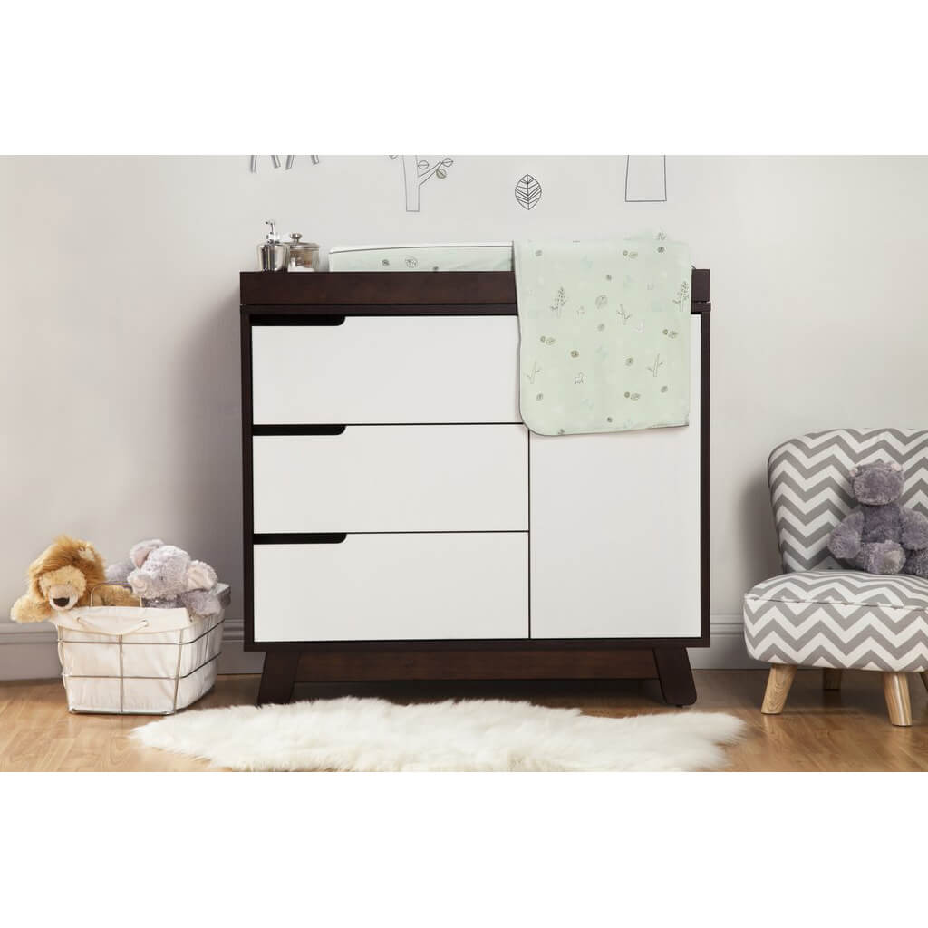 Hudson 3 Drawer Changer Dresser Espresso White