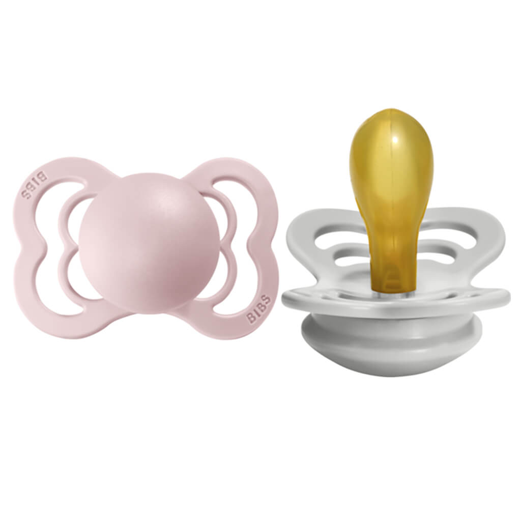 Bibs Natural Rubber Supreme Pacifier 2 Pack Blossom/Haze