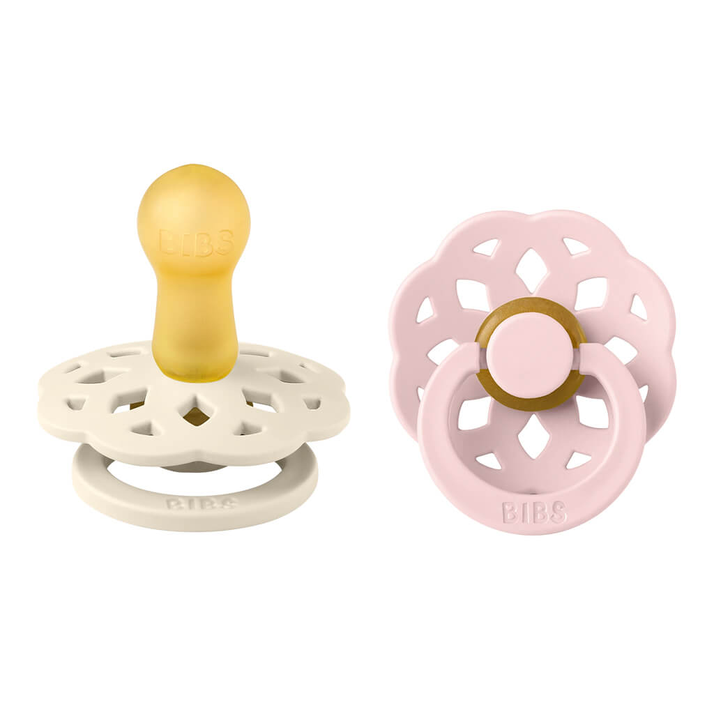 BIBS Boheme Rubber Pacifier (Pack of 2) - Ivory/Blossom