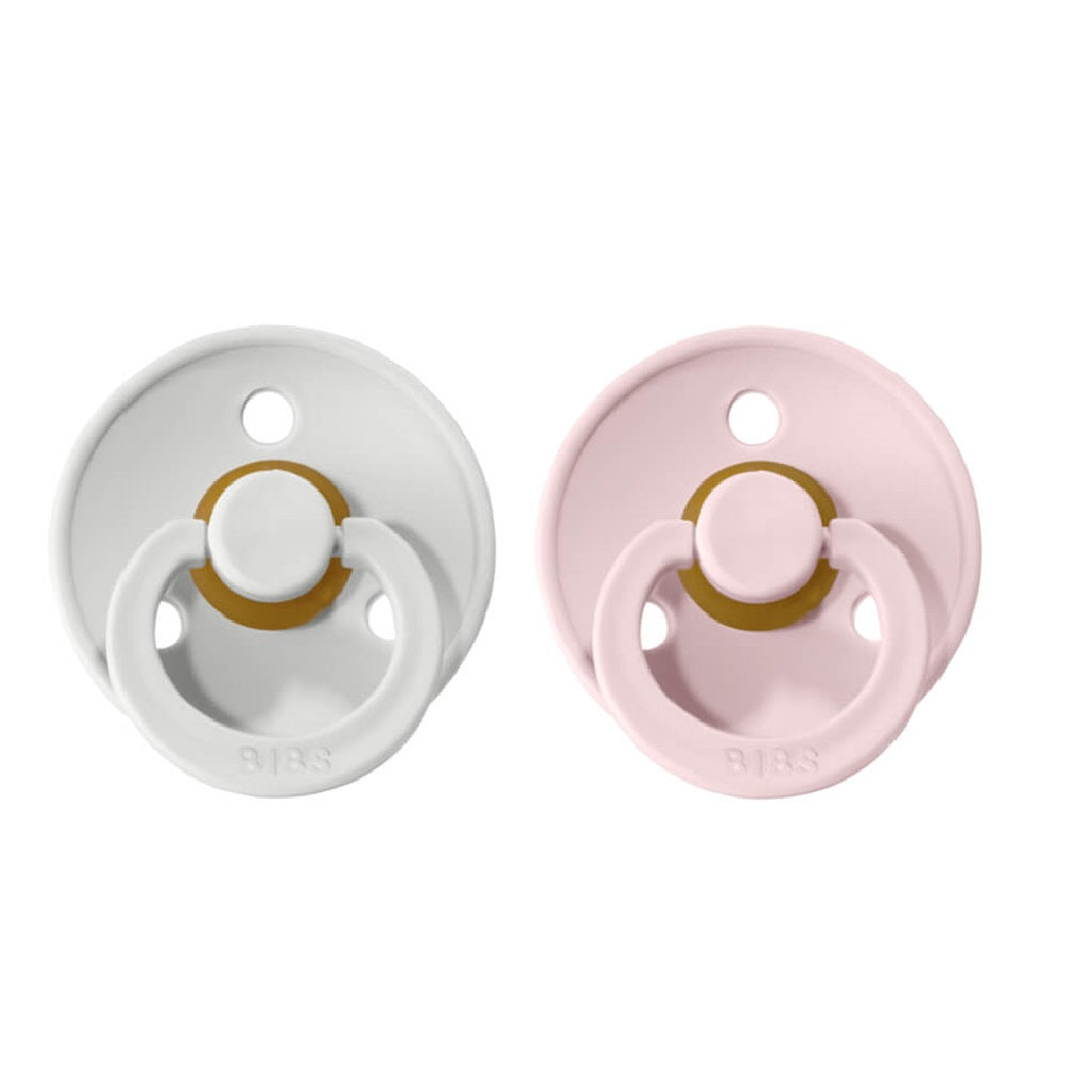 Bibs Natural Rubber Pacifier 2 Pack Blossom/Haze