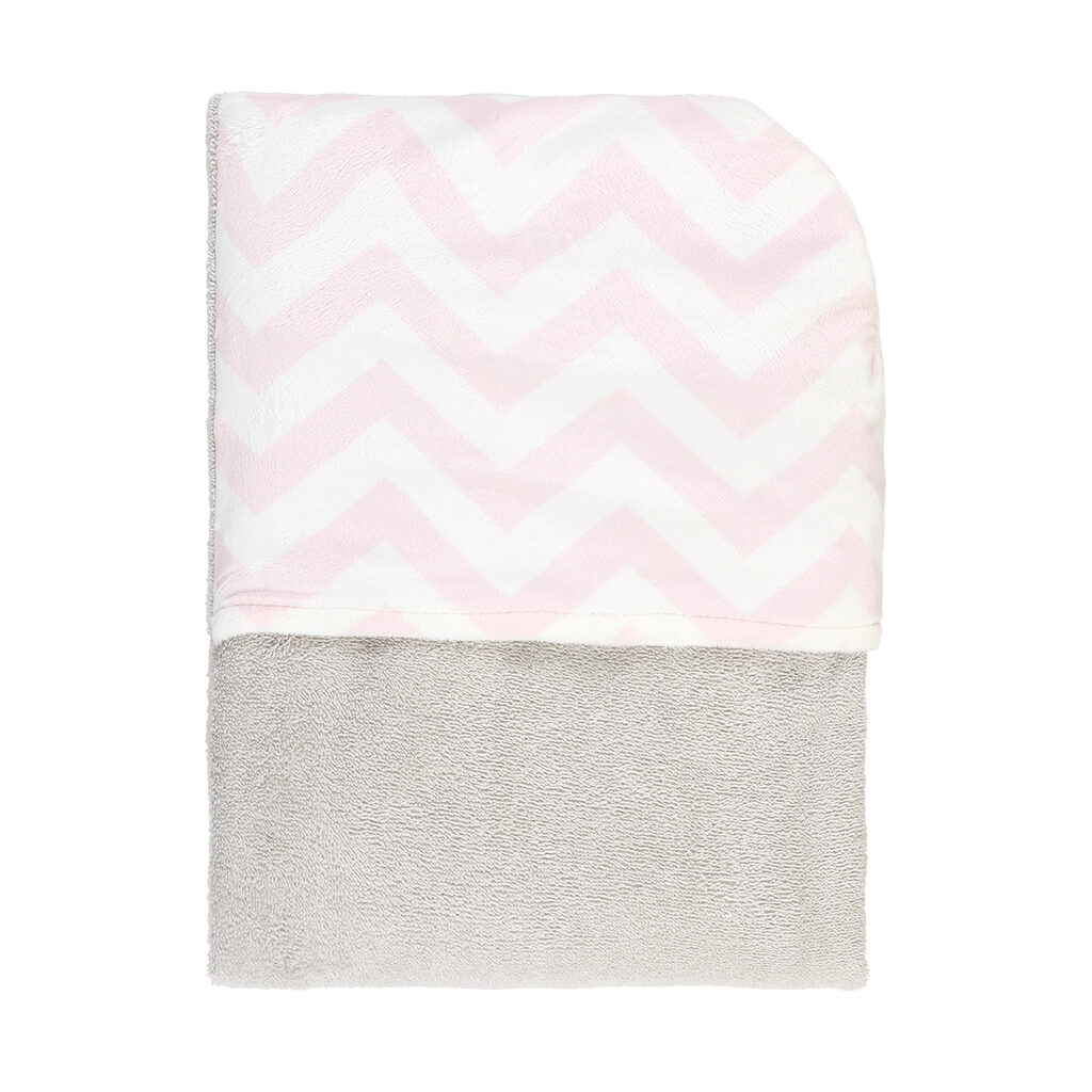 Big Towel Grey/Pink Chevron Elephant