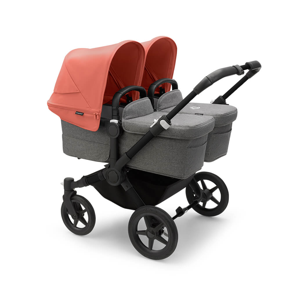 Bugaboo Donkey 5 Twin Black Grey Melange Sunrise Red NINI and LOLI