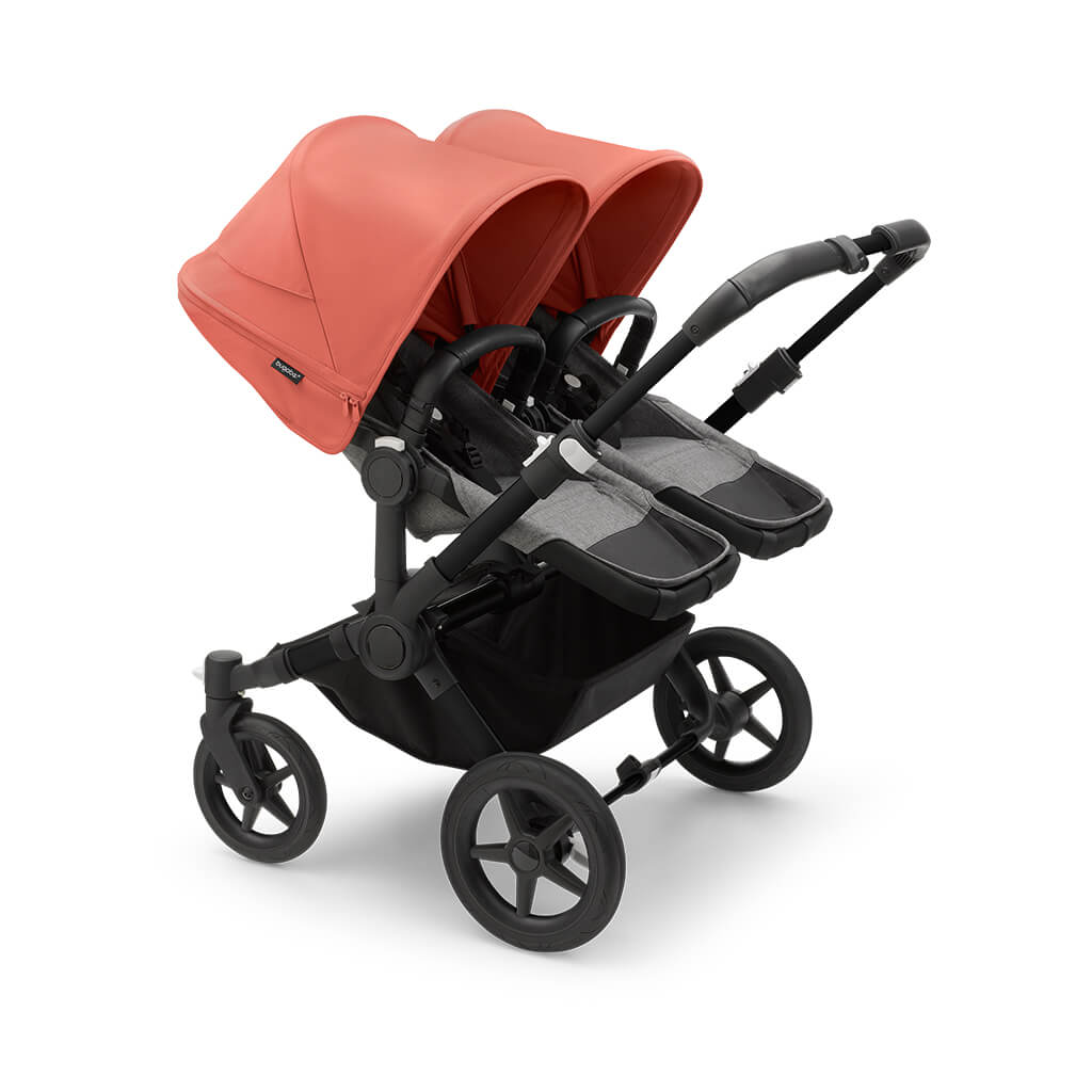 Bugaboo Donkey 5 Twin Black Grey Melange Sunrise Red NINI and LOLI