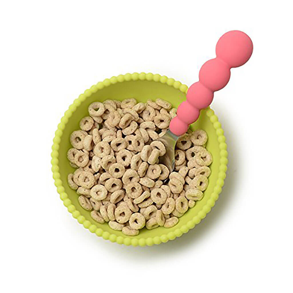 Silicone Suction Bowls Set Chartreuse/Pink