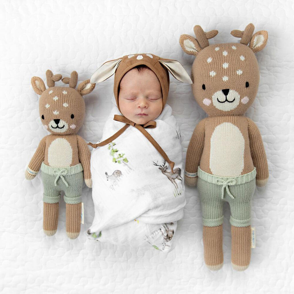 Cuddle + Kind Hand Knit Doll Elliot The Fawn