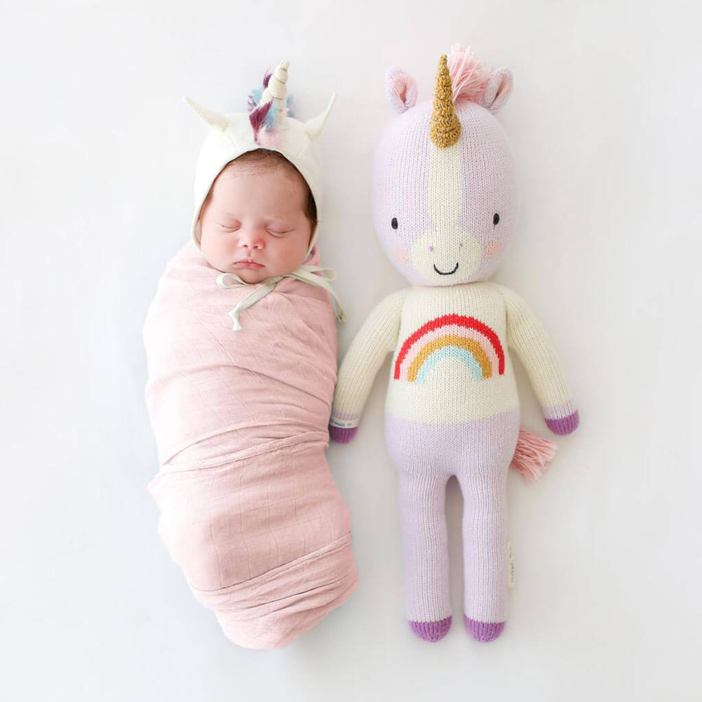 Cuddle + Kind Hand Knit Doll  Zoe The Unicorn