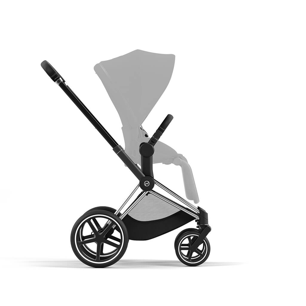 Color_ Chrome/Black | Cybex Priam 4 Stroller Frame Chrome Black | NINI and LOLI