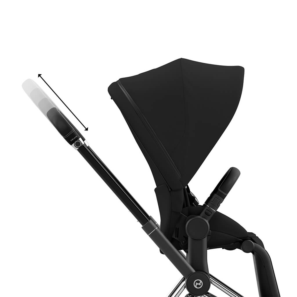 Color_ Chrome/Black | Cybex Priam 4 Stroller Frame Chrome Black | NINI and LOLI