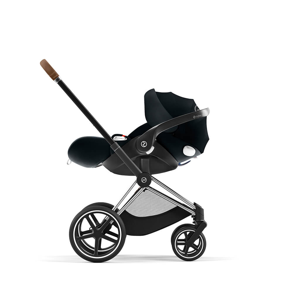 Color_ Chrome/Brown | Cybex Priam 4 Stroller Frame Chrome Brown | NINI and LOLI