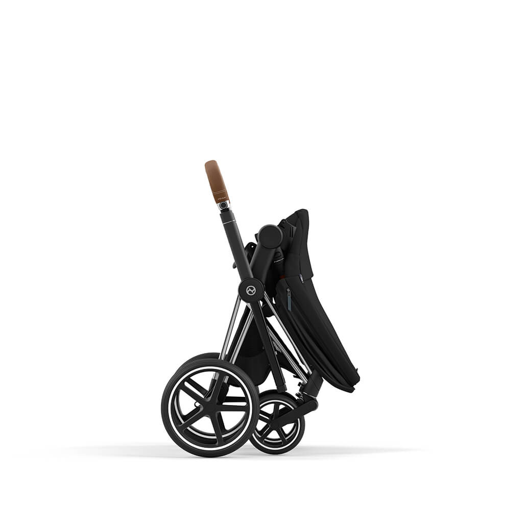 Color_ Chrome/Brown | Cybex Priam 4 Stroller Frame Chrome Brown | NINI and LOLI