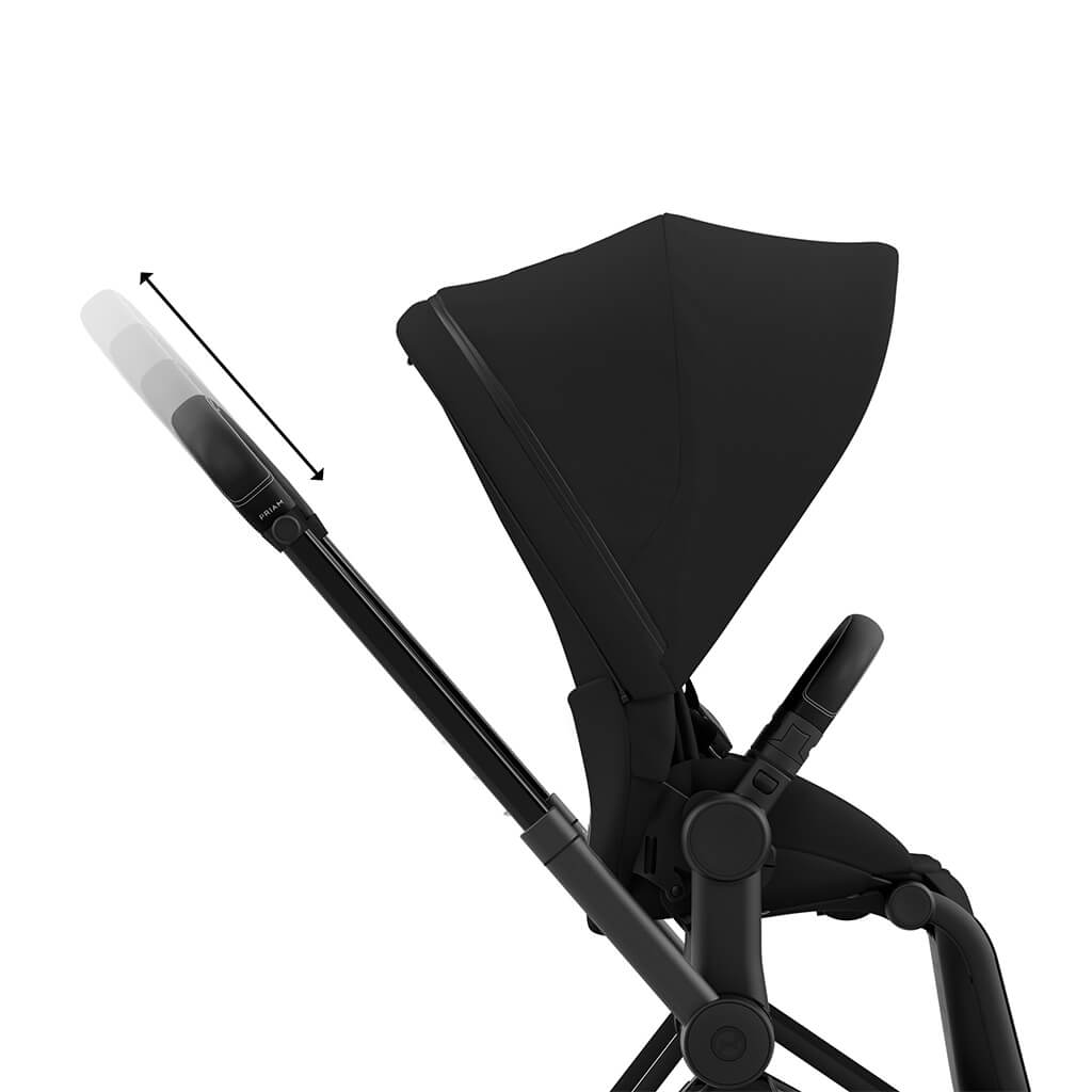 Color_Matte Black/Black | Cybex Priam 4 Stroller Frame Matte Black/Black | NINI and LOLI