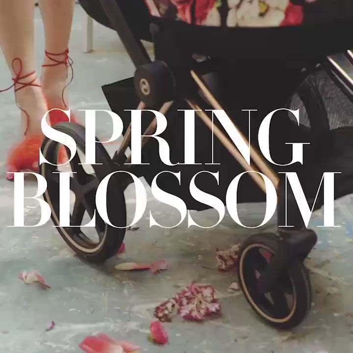 Color_Spring Blossom Dark | Cybex Priam 4 Complete Stroller Rose Gold/Spring Blossom Dark | NINI and LOLI