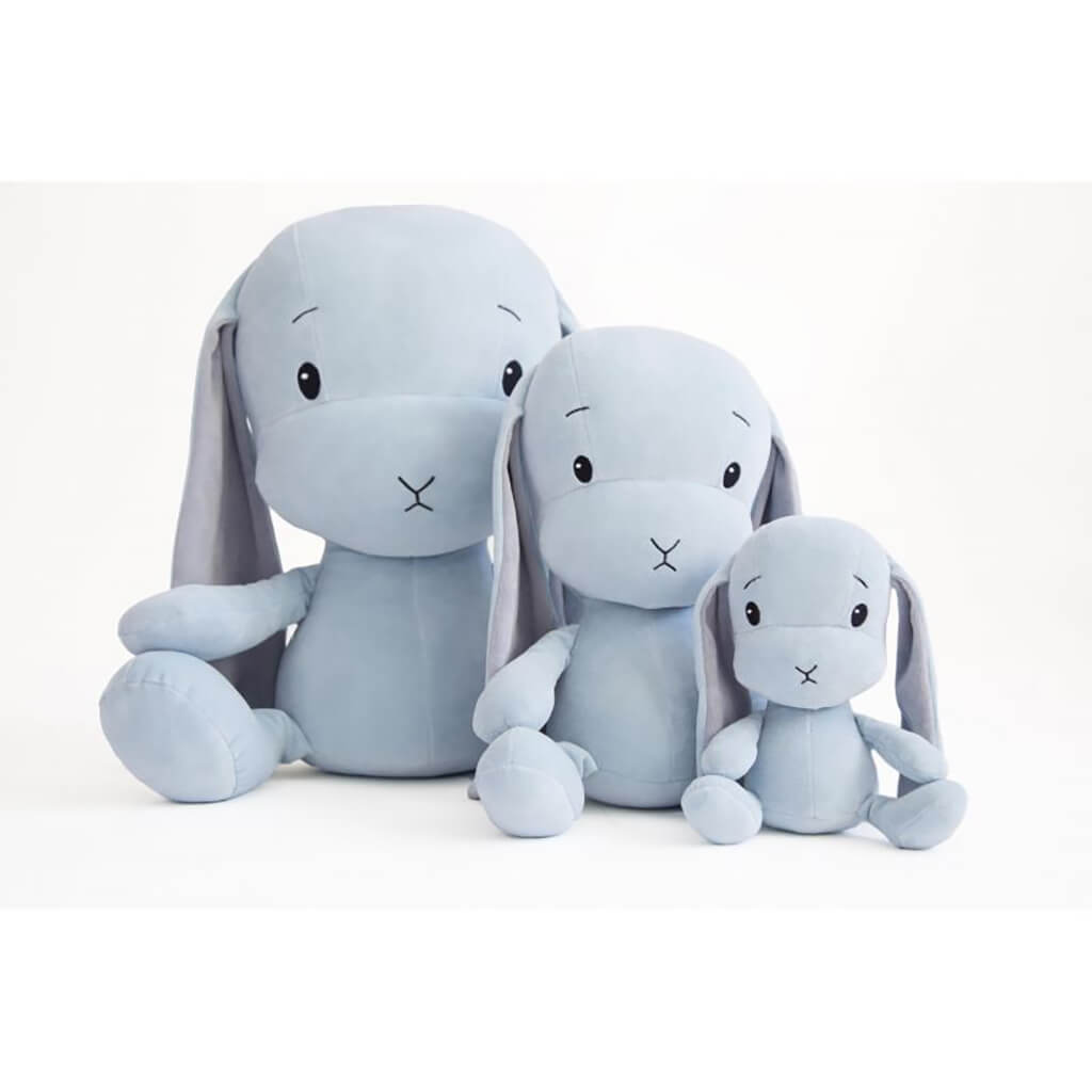 Bunny Plush Toy Blue with Gray Ears