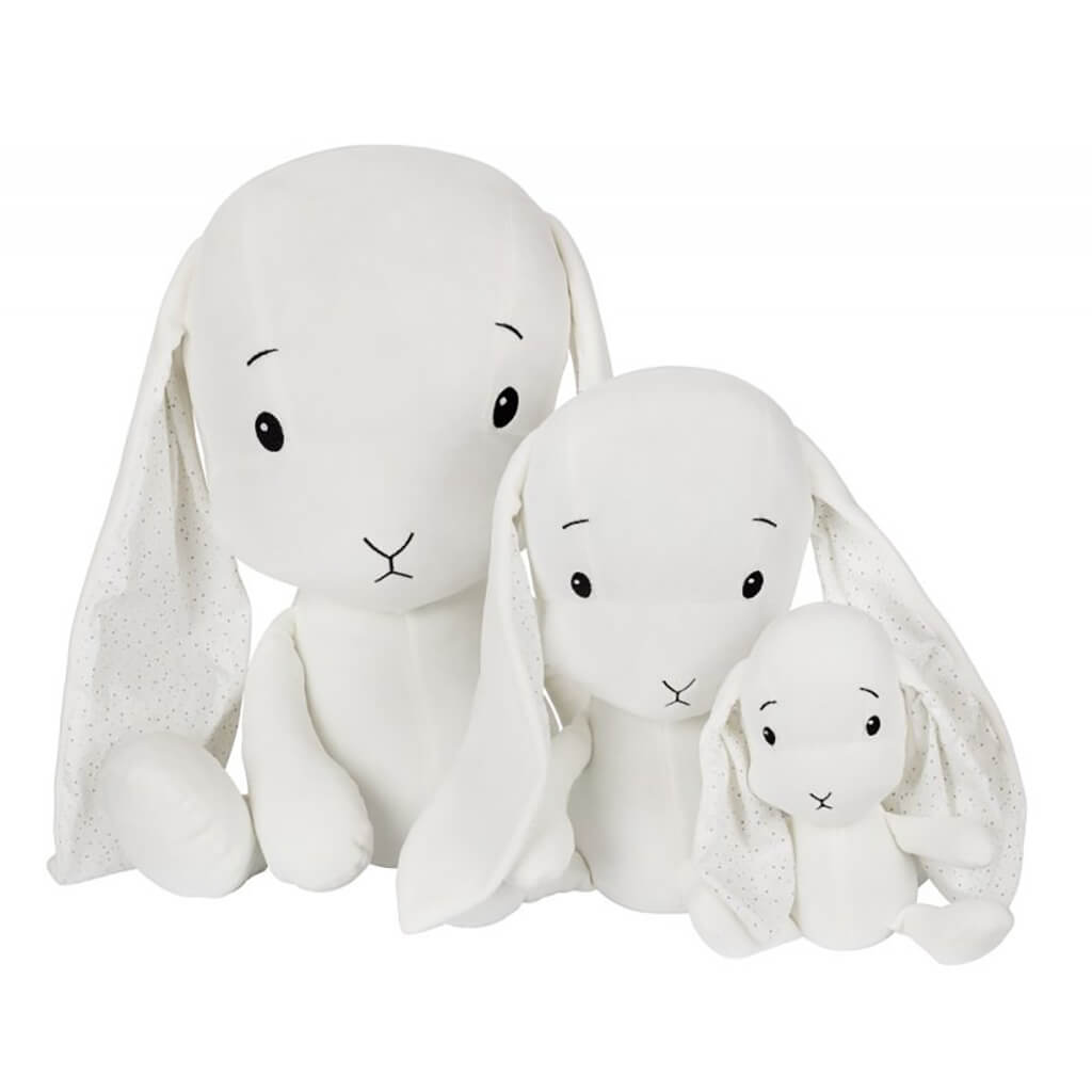 Bunny Plush Toy White with Dots