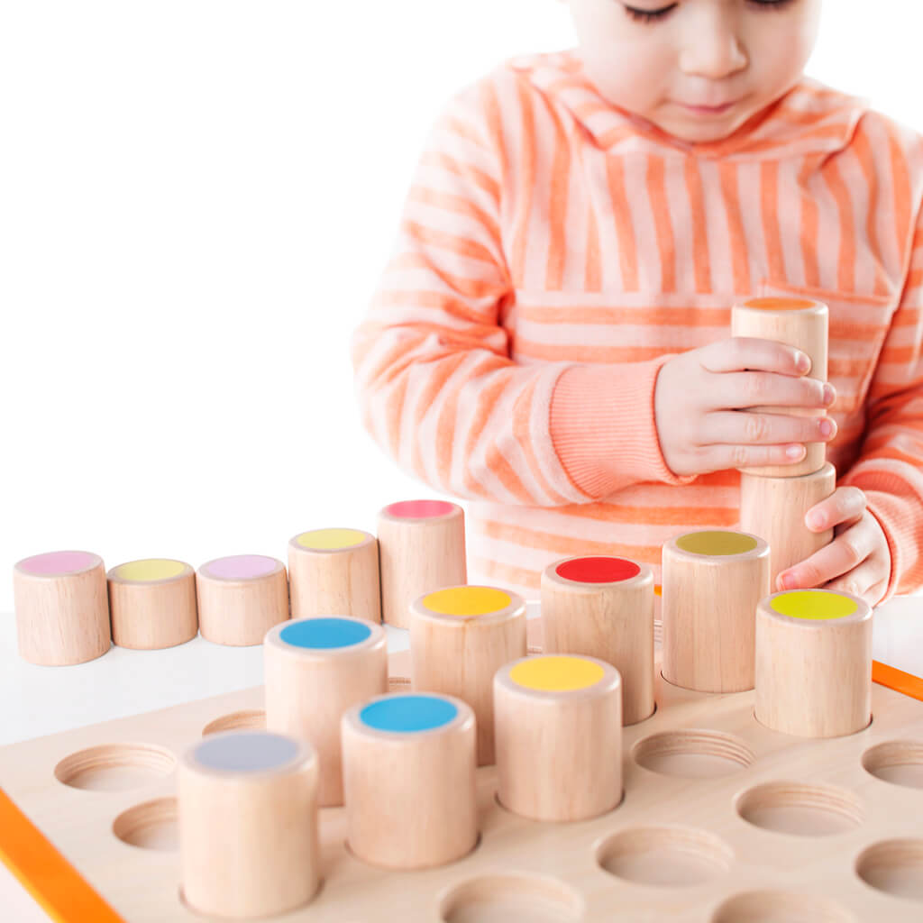 Stackable Wooden Cylinder Steps