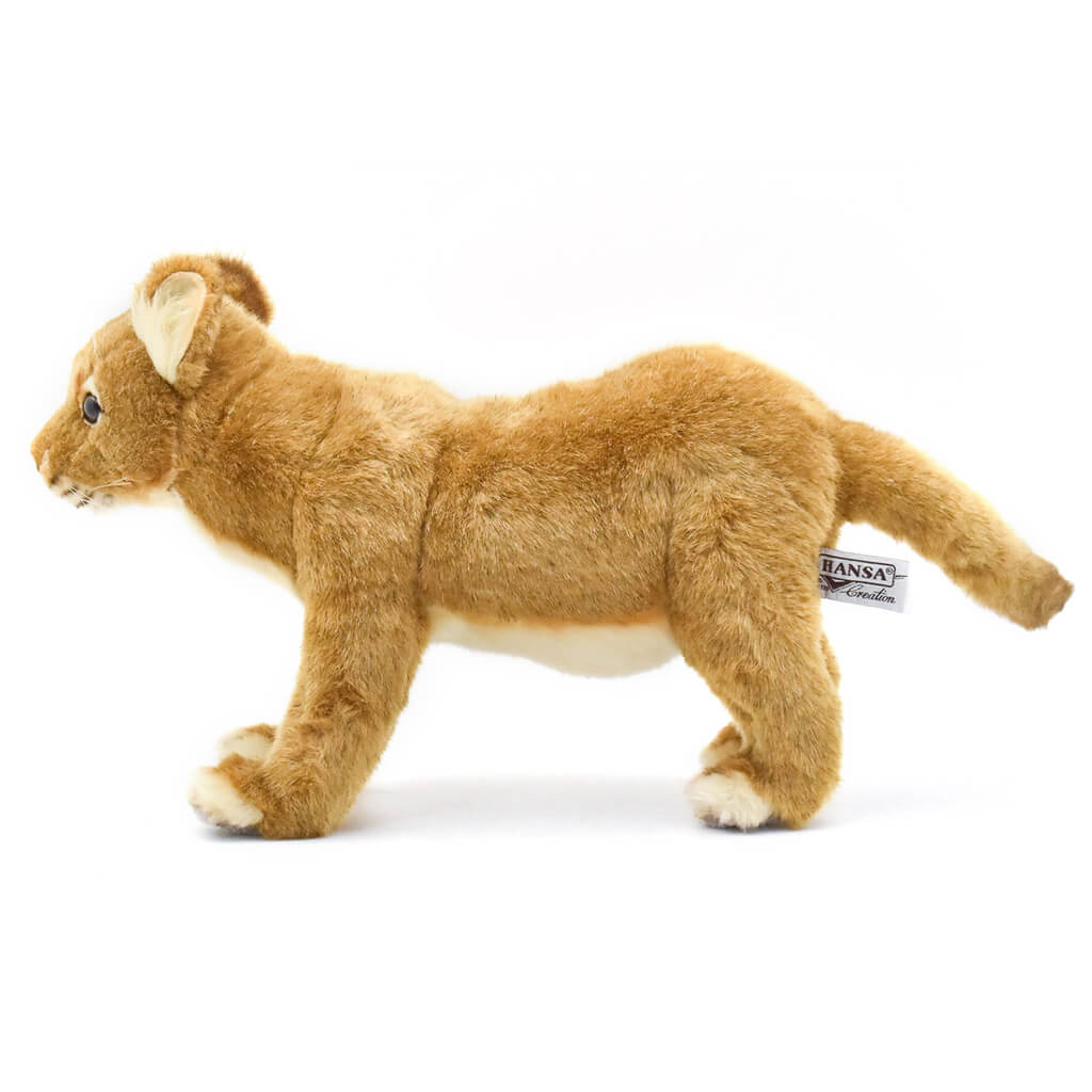 Realistic Plush Animal Standing Lion Cub 14 inches