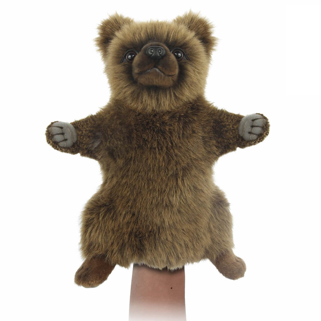 Realistic Plush Animal Puppet Brown Bear