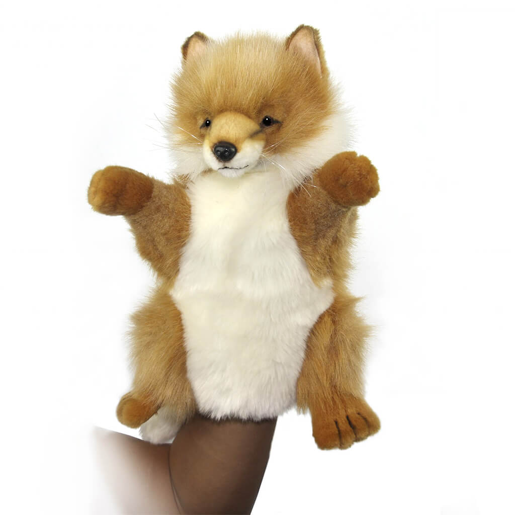 Realistic Plush Animal Puppet Fox