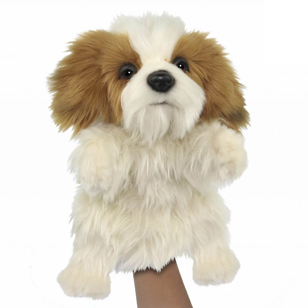 Realistic Plush Animal Puppet Shih Tzu