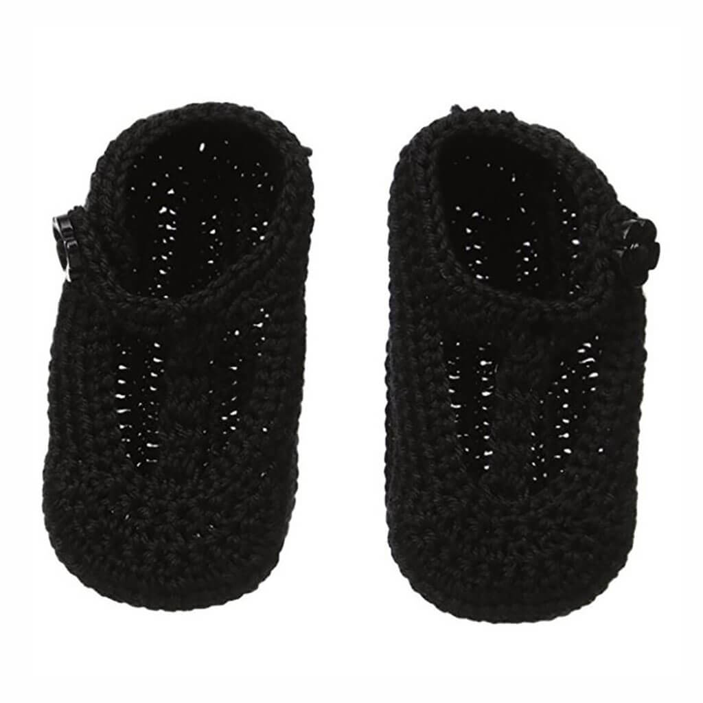 Crochet T Strap Mary Jane Black