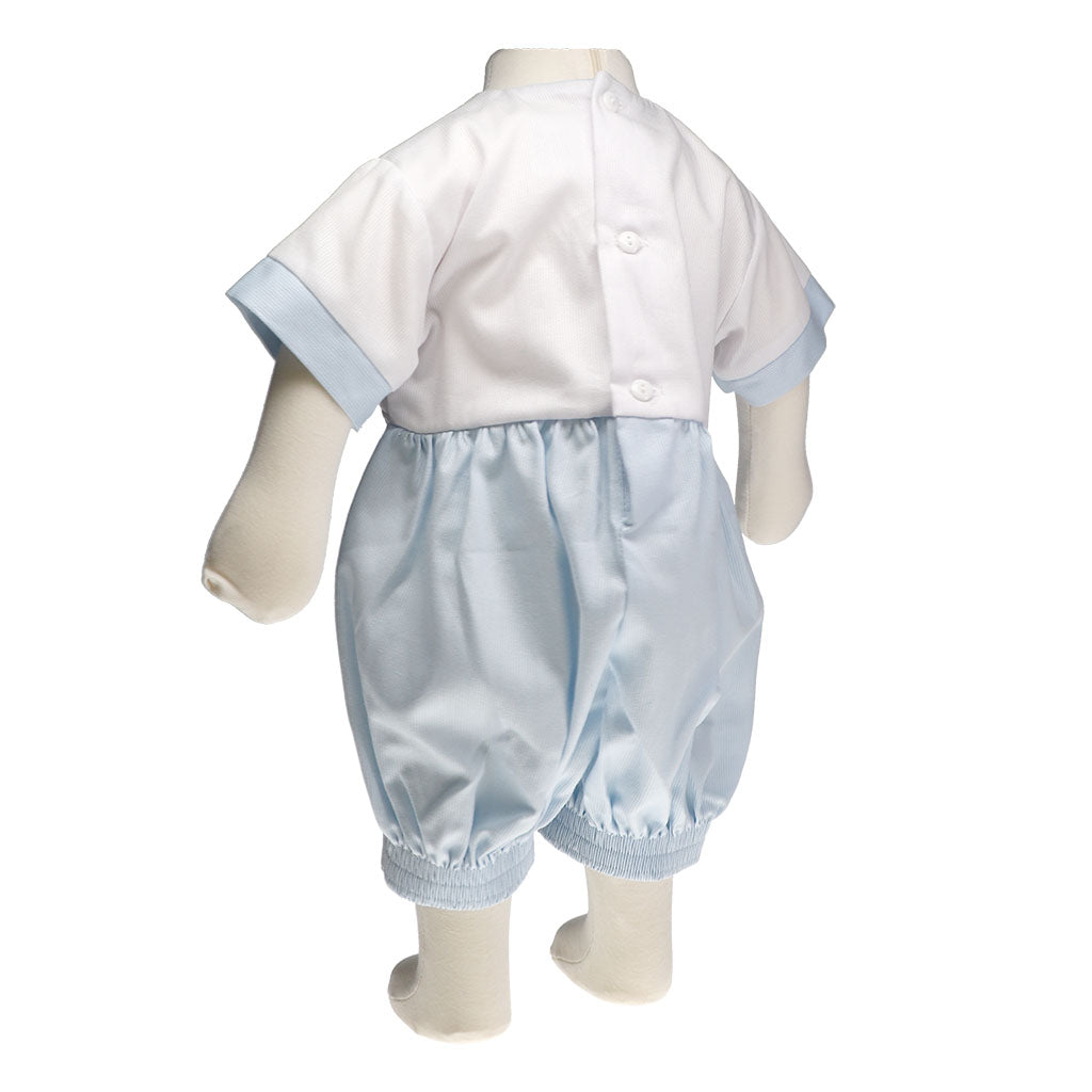 Asher White Cotton Bubble Romper