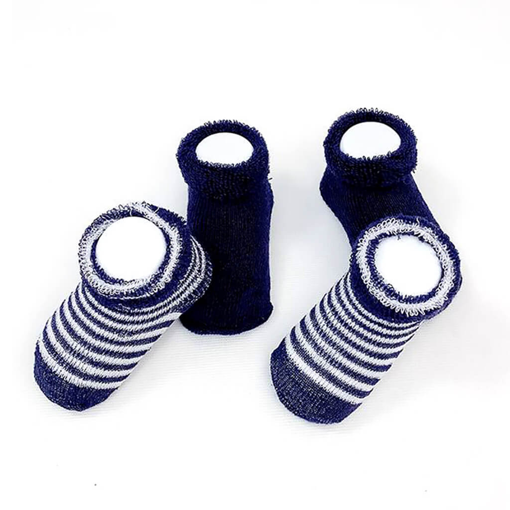 Newborn Terry Socks Navy