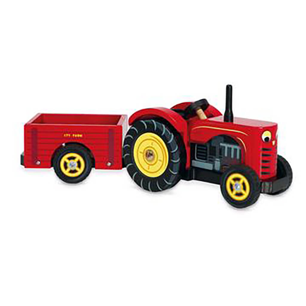 Red Wooden Tractor