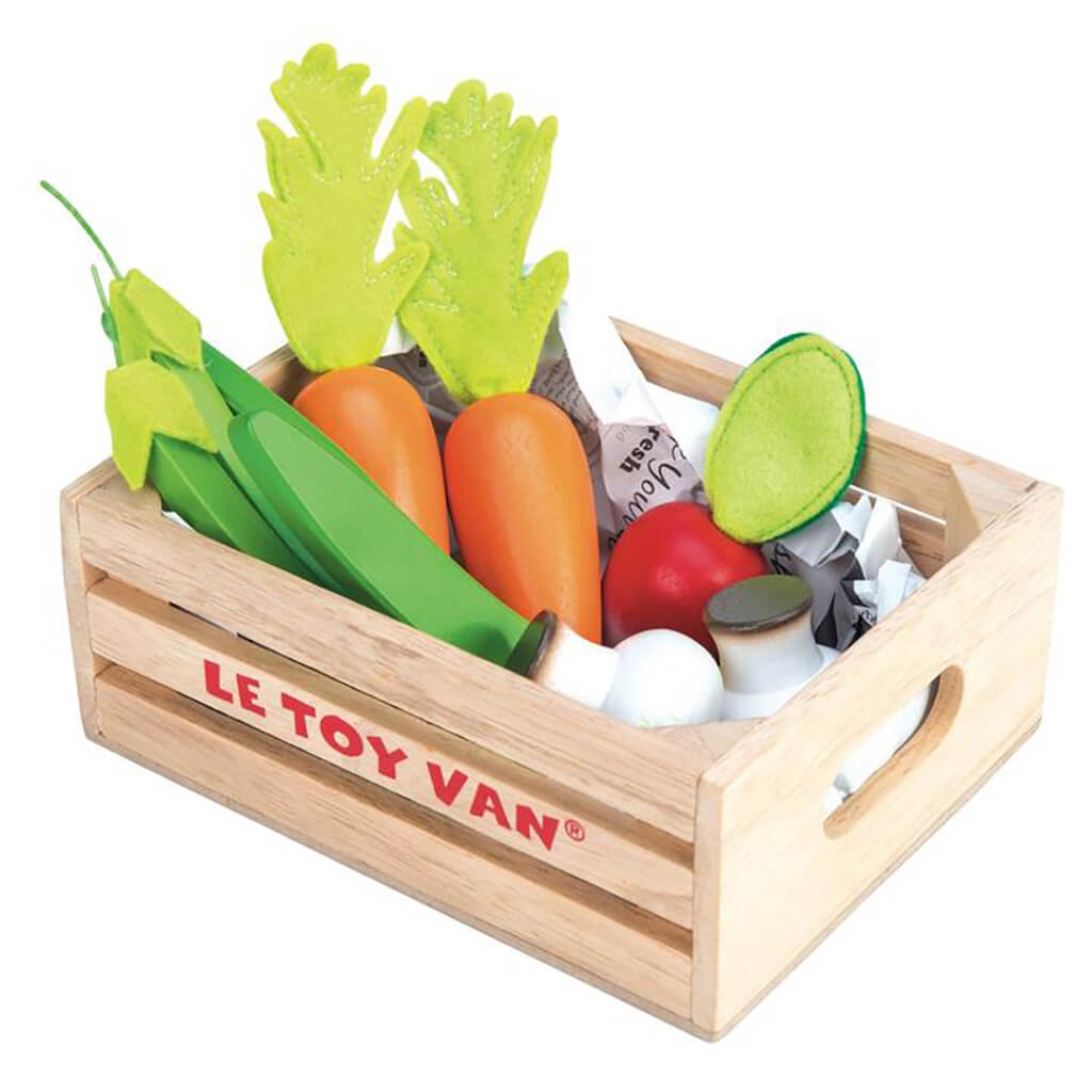 Wooden Vegetables 5 a Day Crate