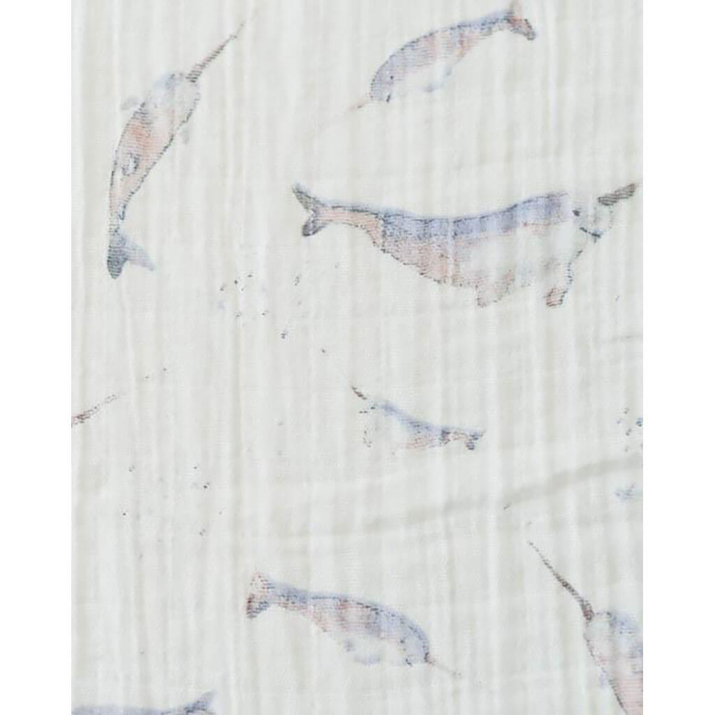 Little Unicorn Single Cotton Muslin Swaddle Narwhal