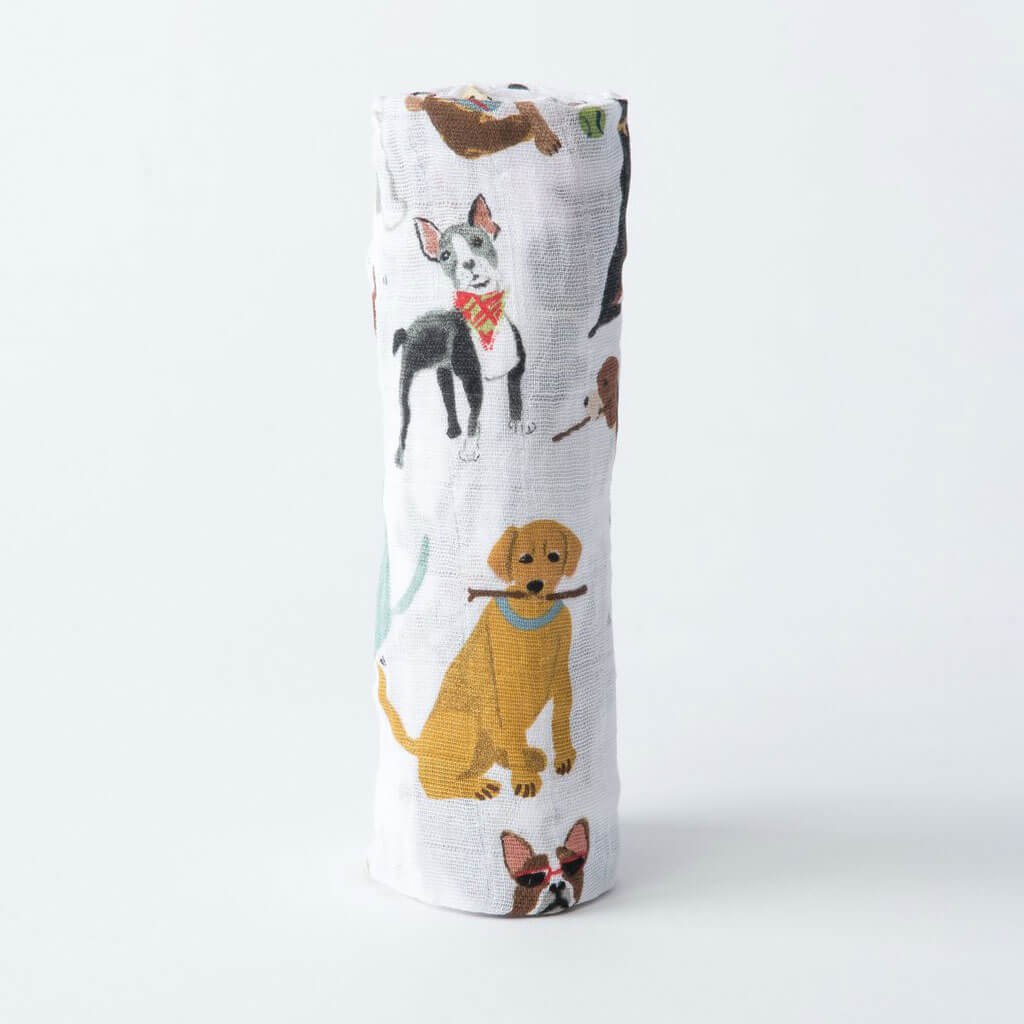 Little Unicorn Single Cotton Muslin Swaddle Woof