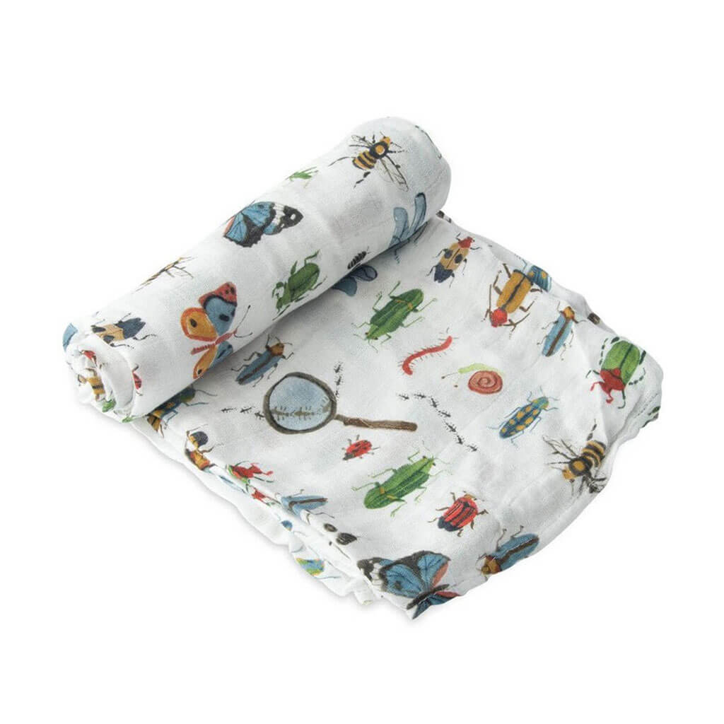 Little Unicorn Deluxe Muslin Swaddle Single Bugs