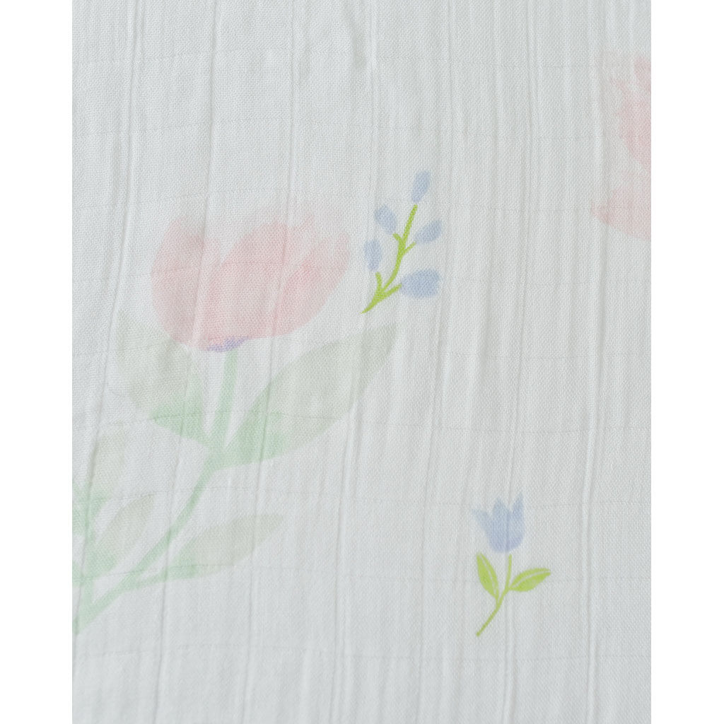 Little Unicorn Deluxe Muslin Swaddle Single Pink Peony