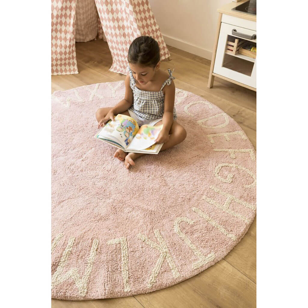 Round Rug ABC Nude Natural