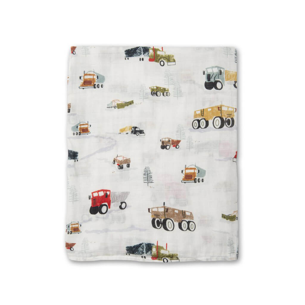 Swaddle Blanket Happy Trucks