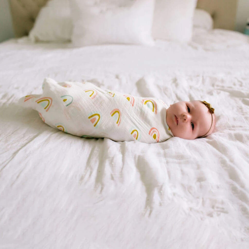 Swaddle Blanket Pastel Rainbow