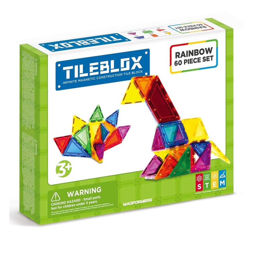 Tileblox Rainbow 60 Piece Toy Set