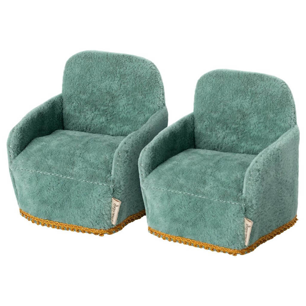 Maileg Mouse Chair Set Green