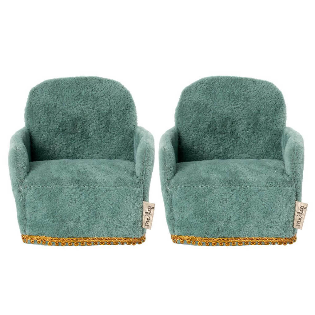 Maileg Mouse Chair Set Green